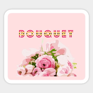 Floral Bouquet Watercolor Art Sticker